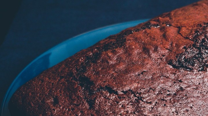 bizcocho de chocolate con platano