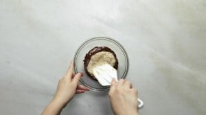 pan de plátano marmoleado con chocolate