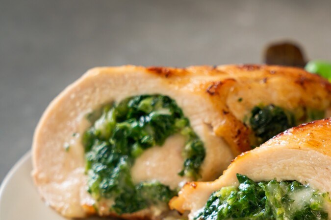 pechuga rellena de espinacas y queso