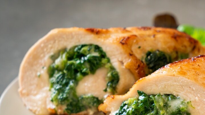 pechuga rellena de espinacas y queso