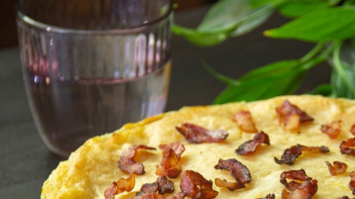 puré de papas con queso y tocino al horno