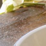 puerros rellenos con salsa de queso