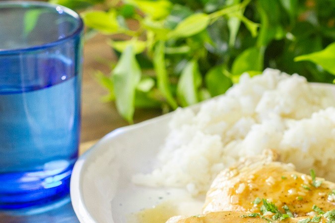 pollo en salsa de maple y mostaza