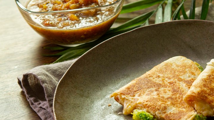 Quesadillas de brócoli y quinoa