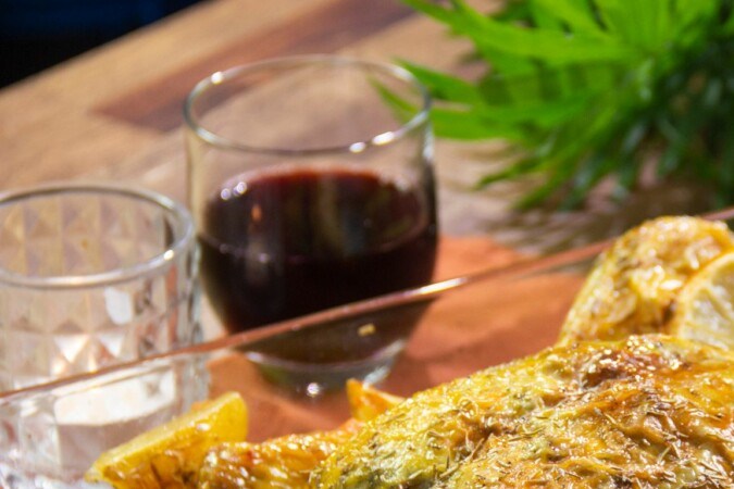 Pollo asado a la mantequilla y hierbas