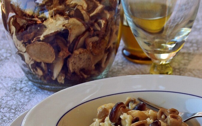 Risotto de arroz integral con setas