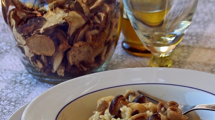 Risotto de arroz integral con setas