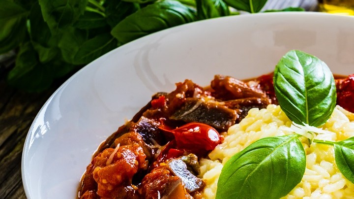 Risotto de berenjena