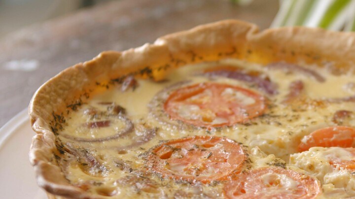 quiche de bacon y cebolla