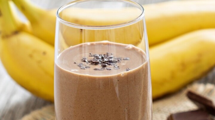 batido de chocolate con platano