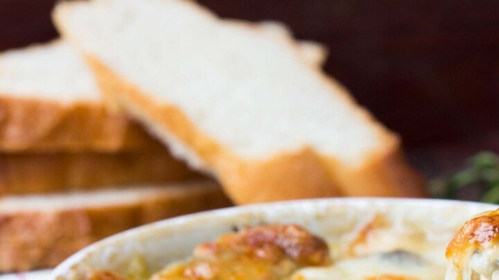 champiñones gratinados