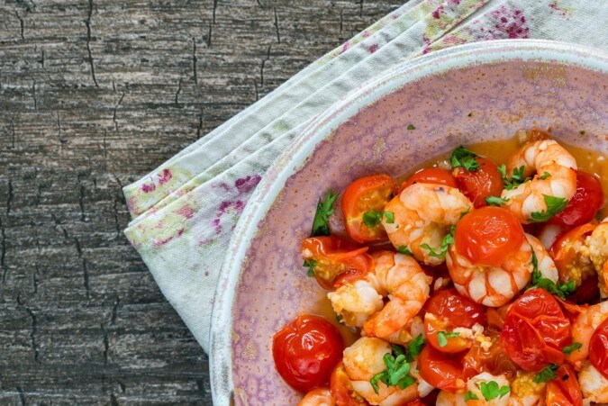 camarones entomatados