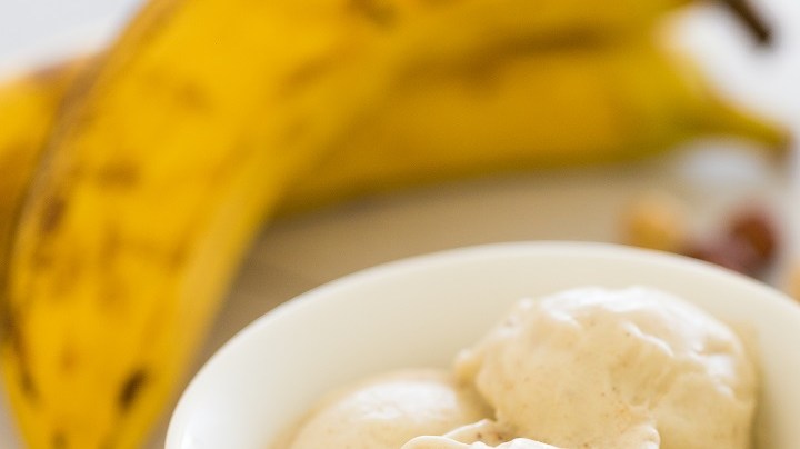 Helado de banana casero