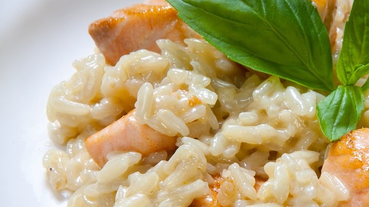 Risotto de salmón