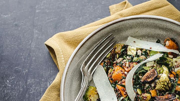 ensalada de col y calabaz