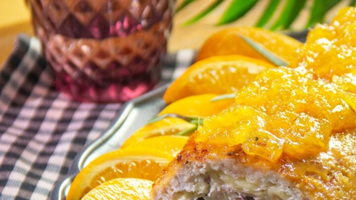 rollo de pollo glaseado