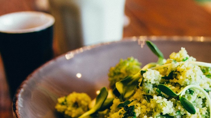 risotto de quinoa y espinacas