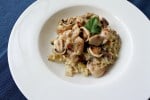 risotto de setas y pollo