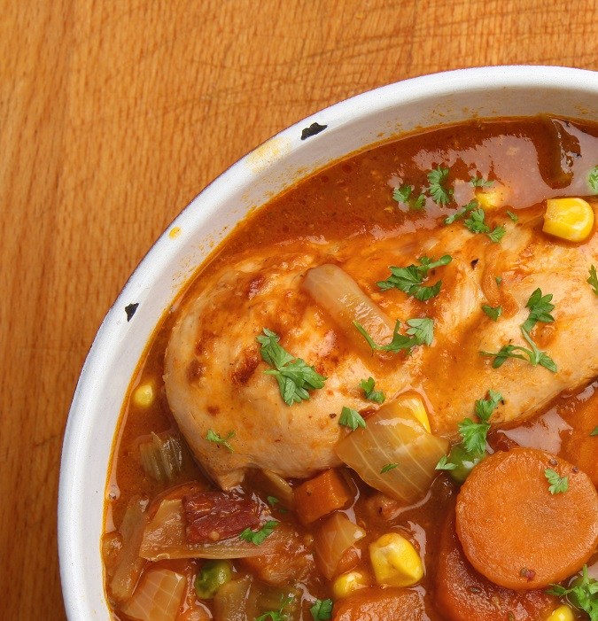 estofado de pollo con zanahoria