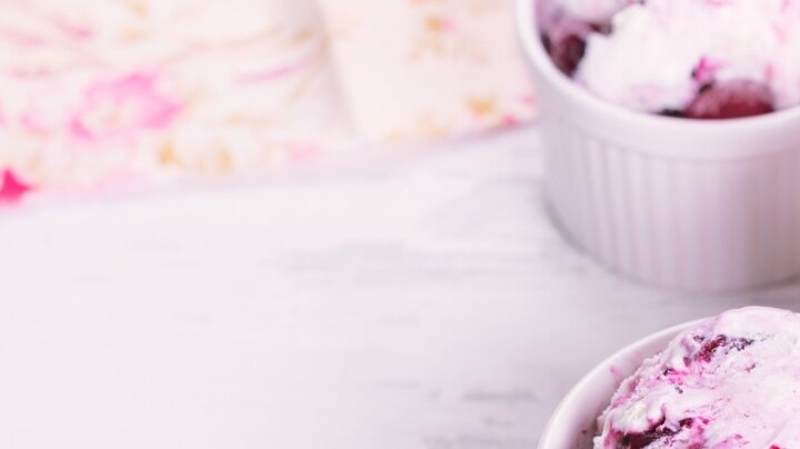 helado de yogurt de frutos rojos