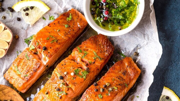 salmón en el air fryer