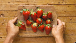 mousse de fresas