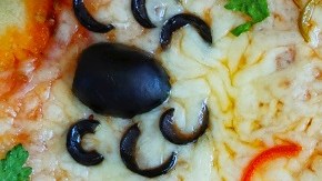 Pizza de arañas para Halloween