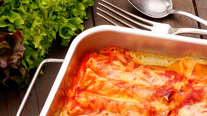 deliciosos canelones rellenos de atún