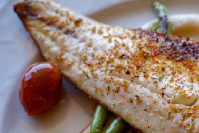 mero al horno con verduras