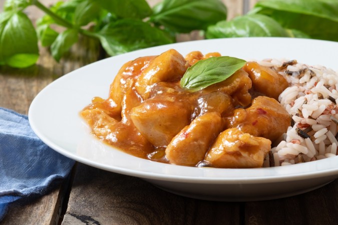 Pechugas de pollo con chutney de manzana