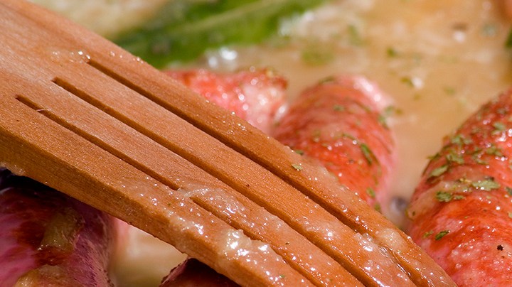 deliciosas salchichas a la cerveza