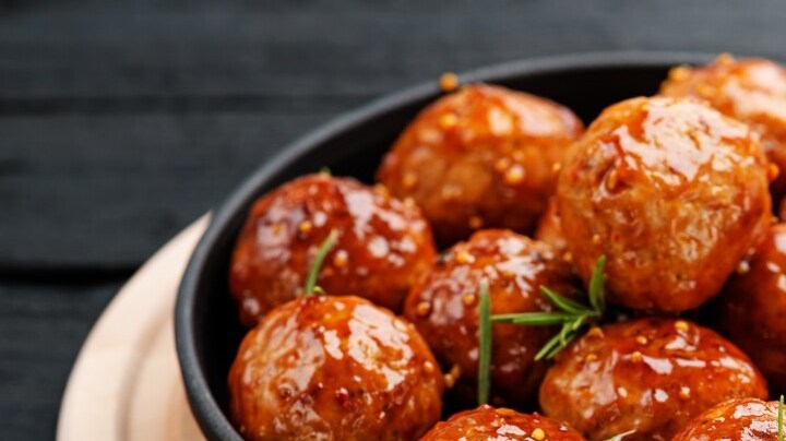 albondigas de pollo en salsa agridulce