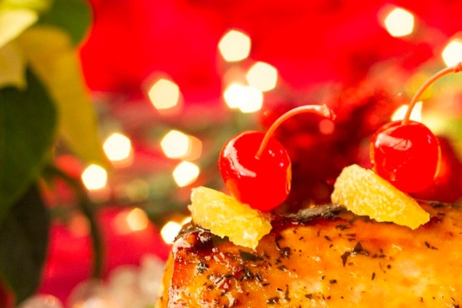 Lomo de cerdo glaseado