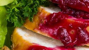 pavo en salsa de arándanos