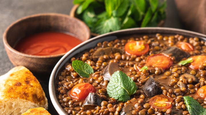 GUISO DE LENTEJAS Y BERENJENA