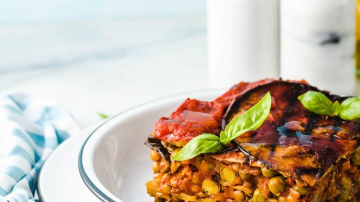 Lasaña de lentejas