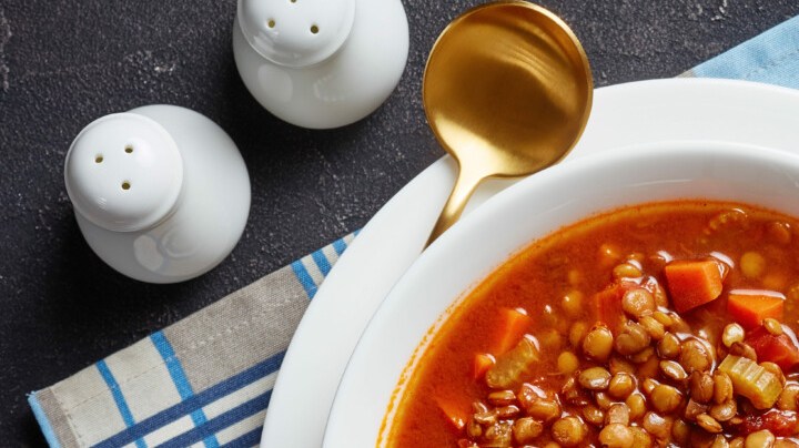 plato de lentejas al limón