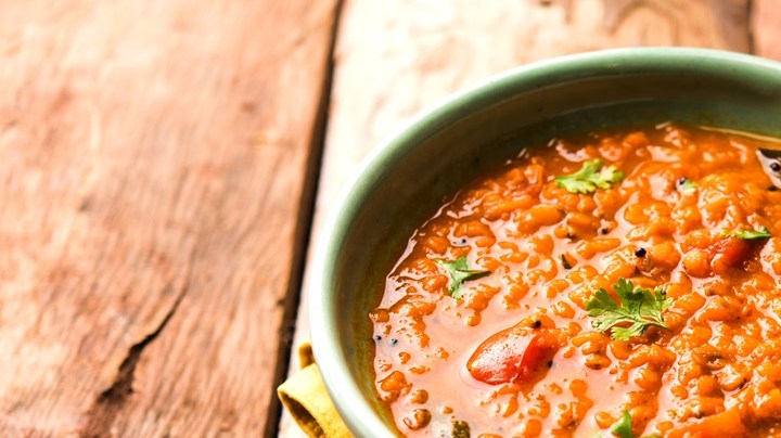 curry de lentejas con verduras