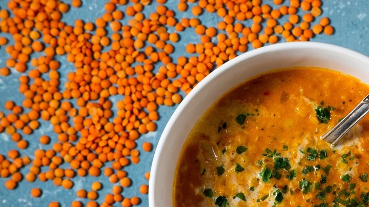 curry de lentejas con leche de coco