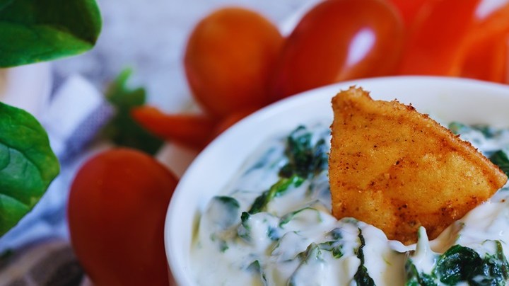 dip de espinacas con queso