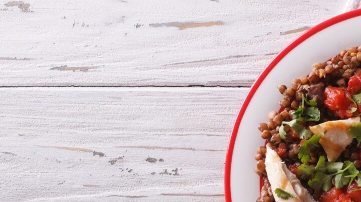 Ensalada de lentejas y pollo, paso a paso