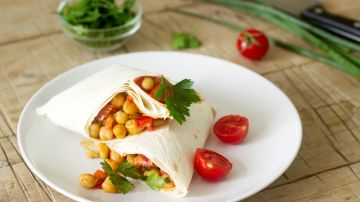 Wrap de garbanzos vegano