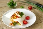 Wrap de garbanzos vegano