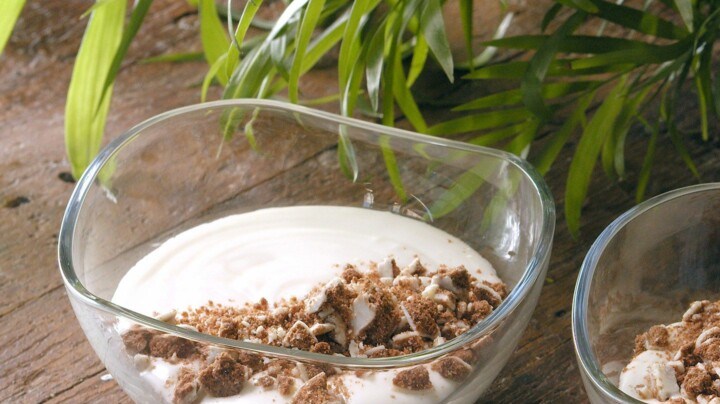 copa de leche condensada