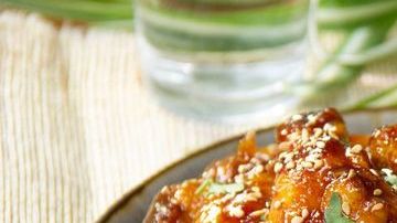 alitas de pollo al ajo y miel