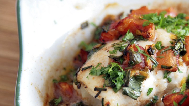 Mediterranean,Baked,Fish,Dish,Close,Up