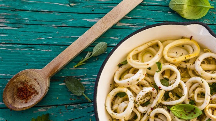 calamares con espinacas