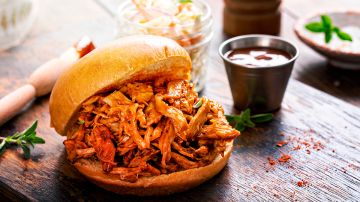 sandwich de pulled chicken picante