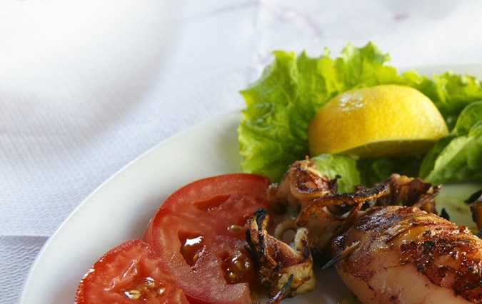 Calamares rellenos con queso crema