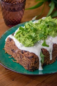 fideo seco con salsa de frijol